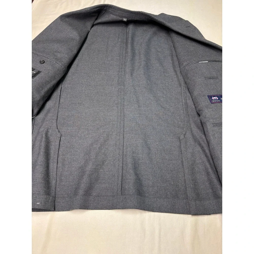 J.Crew Ludlow Slim Suit Mens 46R W38 L30 Moon British Cloth Charcoal Grey Wool